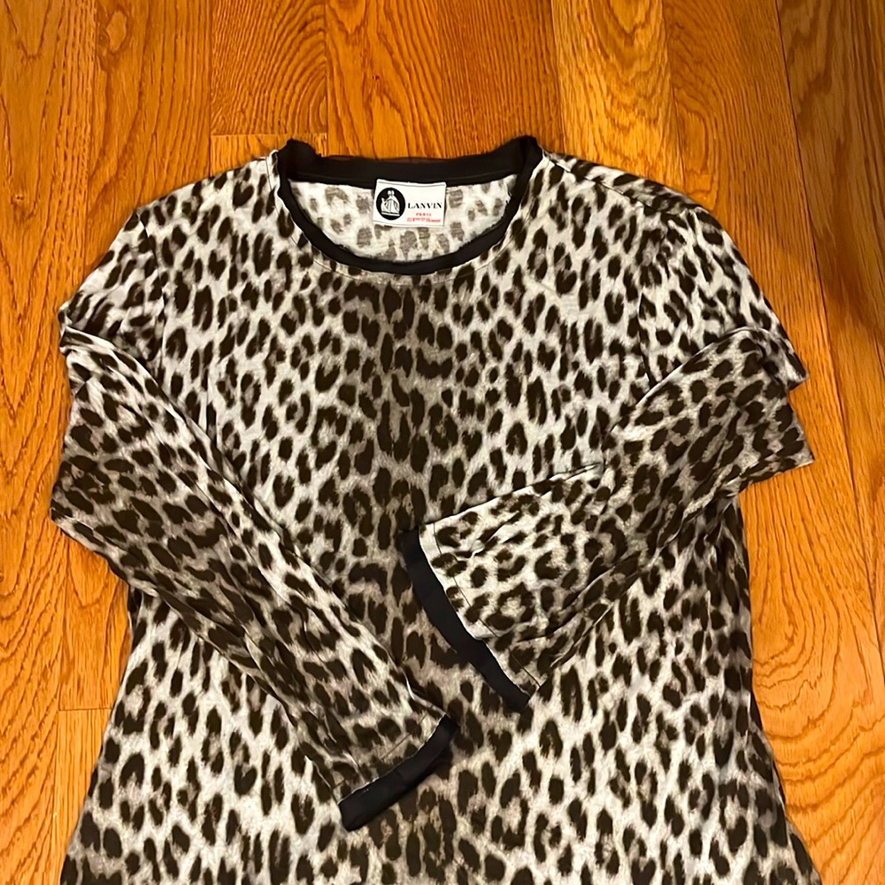 LANVIN animal print long sleeve tee
